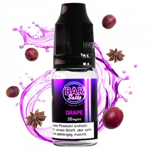 Vampire Vape Bar Salts GRAPE Nikotinsalz Liquid 20 mg / 10 ml