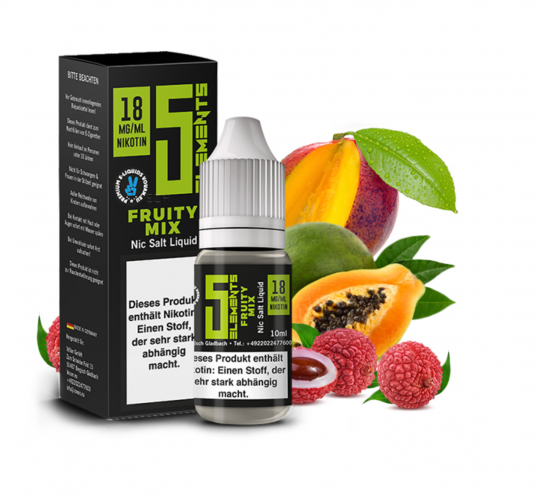 5ELEMENTS Fruit Mix Nikotinsalz SALT NIC Liquid 10 mg / 10 ml