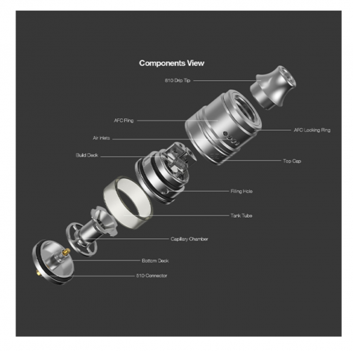 ASPIRE KUMO RDTA Verdampfer 3.5 ml by Steampipes SATIN