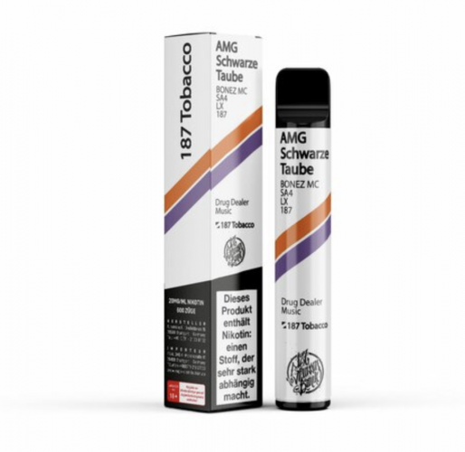 187 Strassenbande AMG SCHWARZE TRAUBE Disposable Einweg E-Zigarette 2.0 ml / 20 mg Nic Salt