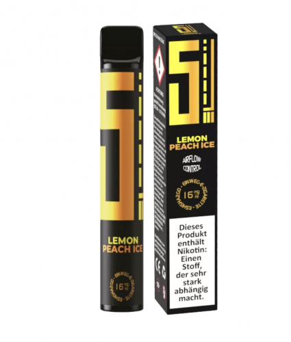 5EL LEMON PEACH ICE Disposable Einweg POD System E-Zigarette Vape Pen Nic Salt 2.0 ml / 16 mg