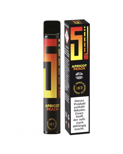 5EL APRICOT PEACH Disposable Einweg POD System E-Zigarette Vape Pen Nic Salt 2.0 ml / 16 mg