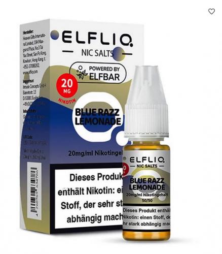 ELFBAR ELFLIQ BLUE RAZZ LEMONADE Nikotinsalz SALT NIC Liquid 20 mg / 10 ml
