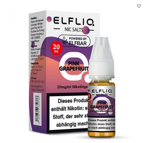 ELFBAR ELFLIQ PINK GRAPEFRUIT Nikotinsalz SALT NIC Liquid 20 mg / 10 ml