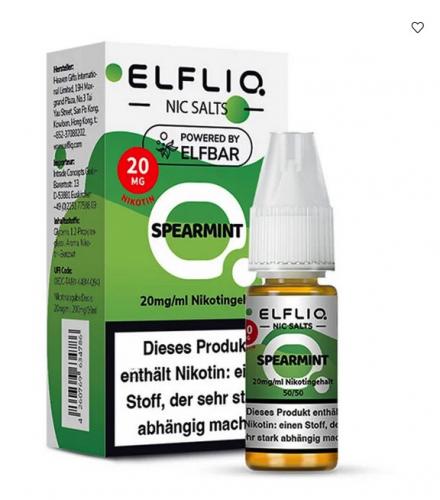 ELFBAR ELFLIQ SPEARMINT Nikotinsalz SALT NIC Liquid 20 mg / 10 ml