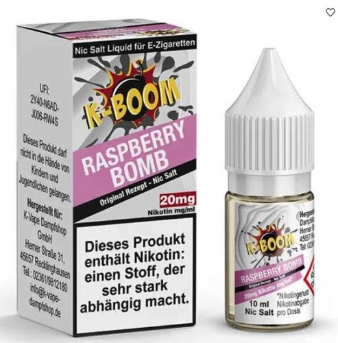 K-BOOM Raspberry BOMB Nikotinsalz SALT NIC Liquid 20 mg / 10 ml