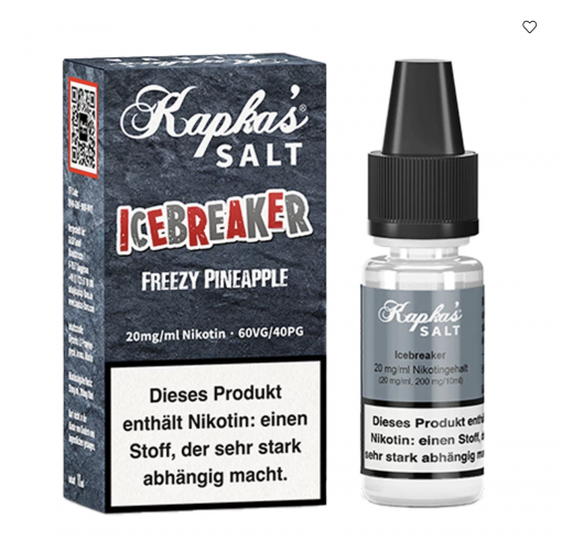 Kapka`s Flava Icebreaker Nikotinsalz Liquid 10 ml / 20 mg