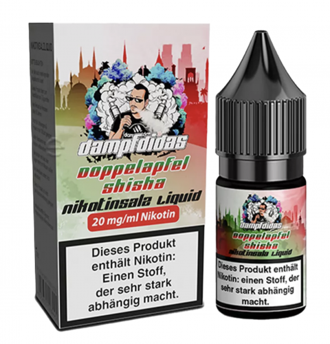 Dampfdidas DOPPELAPFEL SHISHA Nikotinsalz SALT NIC Liquid 10 ml / 20 mg