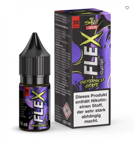 REVOLTAGE FLEX Overdosed Grape Nikotinsalz SALT NIC Liquid 20 mg / 10 ml