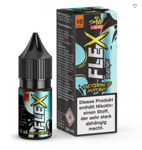 REVOLTAGE FLEX Overdosed Mint Gum Nikotinsalz SALT NIC Liquid 10 mg / 10 ml