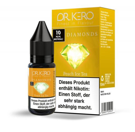 Dr. Kero Diamonds V2 Peach Ice Tea E Liquid Nikotinsalz Liquid 10 ml / 10 mg