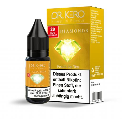 Dr. Kero Diamonds V2 Peach Ice Tea E Liquid Nikotinsalz Liquid 10 ml / 20 mg