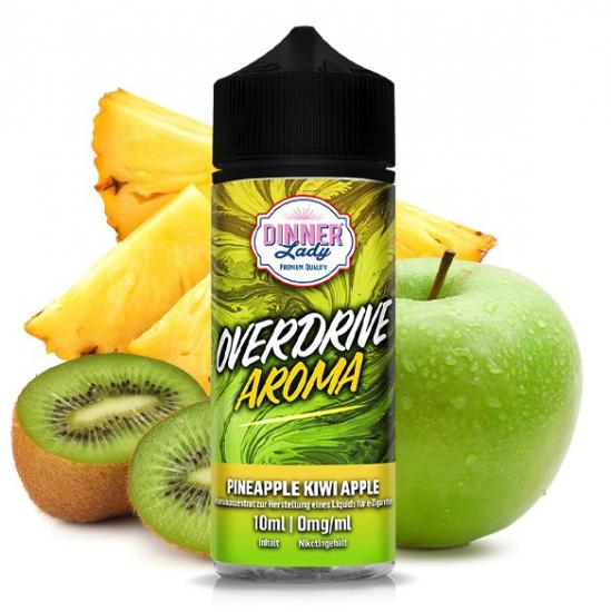 Dinner Lady Overdrive Pineapple Kiwi Apple Aroma 10 ml in 120 ml Longfill Flasche – Ananas Kiwi und Apfel