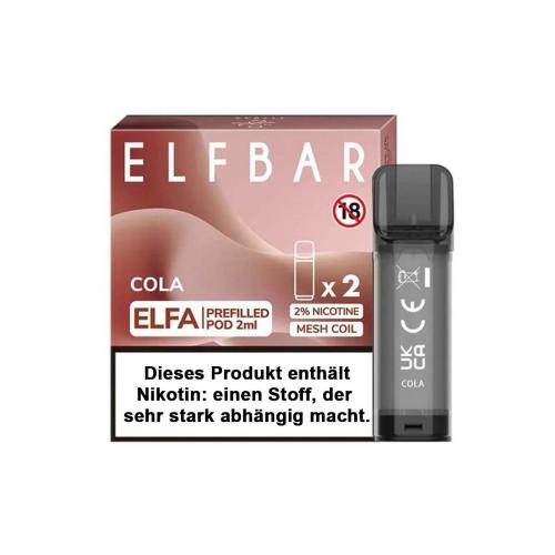ELFA CP by ELFBAR COLA Prefilled Pod 2-er Set 2.0 ml / 20 mg