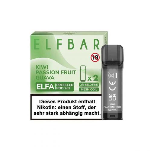 ELFA CP by ELFBAR KIWI PASSION FRUIT GUAVA Prefilled Pod 2-er Set 2.0 ml / 20 mg