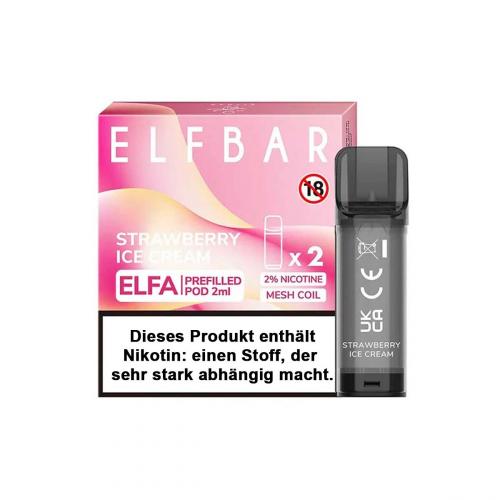 ELFA CP by ELFBAR STRAWBERRY ICE CREAM Prefilled Pod 2-er Set 2.0 ml / 20 mg