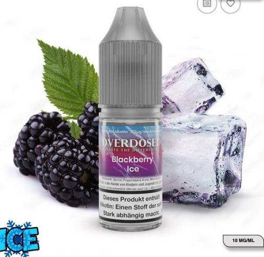 OVERDOSED Blackberry ICE Nikotinsalz SALT NIC Liquid 8 ml / 10 mg