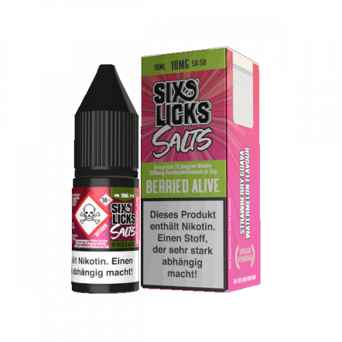Six Licks BERRIED ALIVE Nikotinsalz SALT NIC Liquid 10 mg / 10 ml