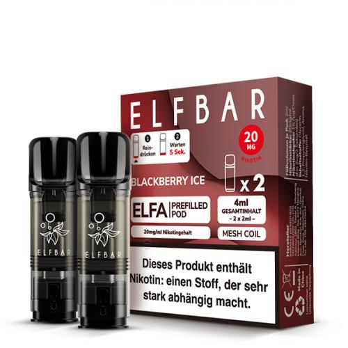 ELFA POD ELFBAR BLACKBERRY ICE Prefilled Pod 2-er Set 2.0 ml / 20 mg