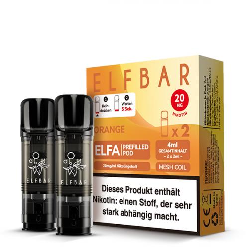 ELFA POD ELFBAR ORANGE Prefilled Pod 2-er Set 2.0 ml / 20 mg