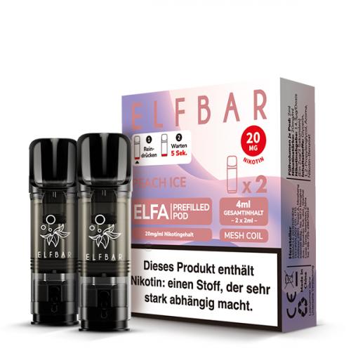 ELFA POD ELFBAR PEACH ICE Prefilled Pod 2-er Set 2.0 ml / 20 mg