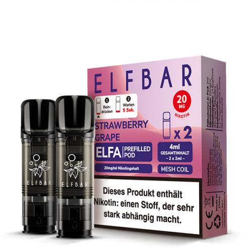 ELFA POD ELFBAR STRAWBERRY GRAPE Prefilled Pod 2-er Set 2.0 ml / 20 mg