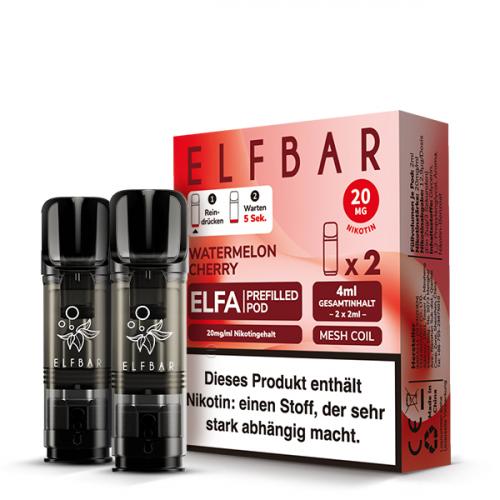 ELFA POD ELFBAR WATERMELON CHERRY Prefilled Pod 2-er Set 2.0 ml / 20 mg