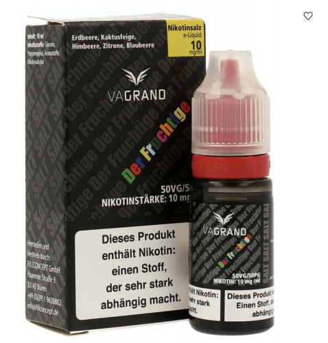 Vagrand DER FRUCHTIGE Nikotinsalz SALT NIC Liquid 10 mg / 10 ml