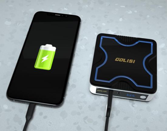 Golisi GL-4 Ladegerät QI/USB/Wireless/Powerbank 4 x 18650