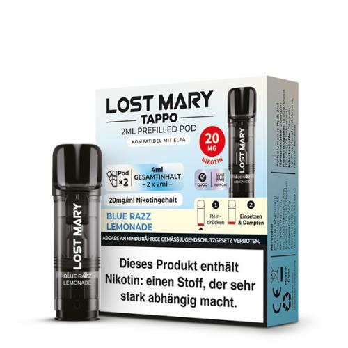 Lost Mary Tappo BLUE RAZZ LEMONADE Prefilled POD (2 Stk.) 2.0 ml / 20 mg