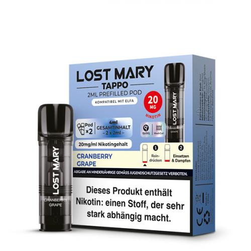 Lost Mary Tappo CRANBERRY GRAPE Prefilled POD (2 Stk.) 2.0 ml / 20 mg