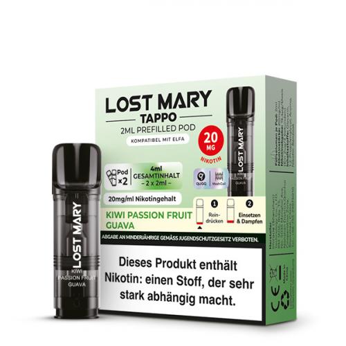 Lost Mary Tappo KIWI PASSIONFRUIT GUAVA Prefilled POD (2 Stk.) 2.0 ml / 20 mg