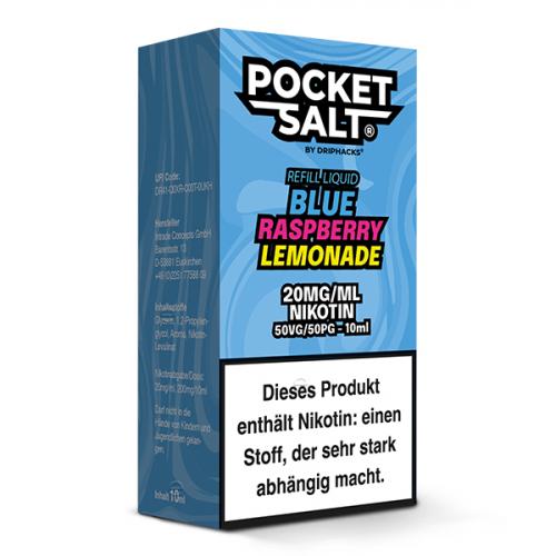 Pocket Salt BLUE RASPBERRY LEMONADE by Drip Hacks NIC SALT Nikotinsalz Liquid 10 ml / 20 mg