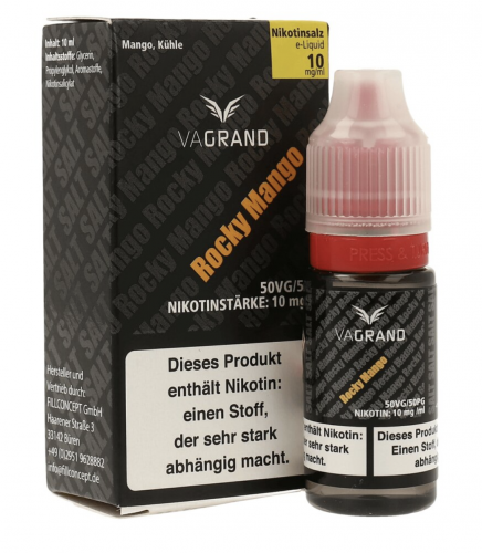 Vagrand ROCKY MANGO Nikotinsalz SALT NIC Liquid 10 mg / 10 ml