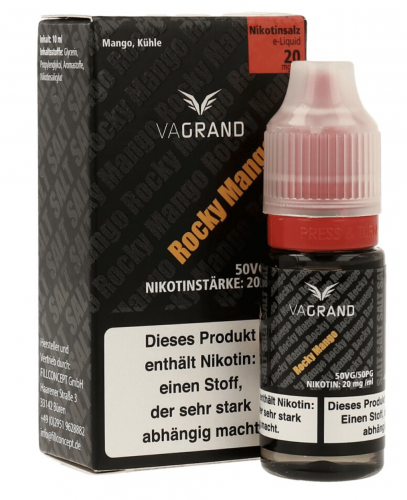 Vagrand ROCKY MANGO Nikotinsalz SALT NIC Liquid 20 mg / 10 ml