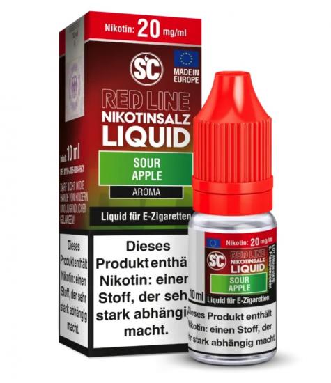 SC RED LINE Sour Apple Nikotinsalz Liquid 10 ml / 20 mg