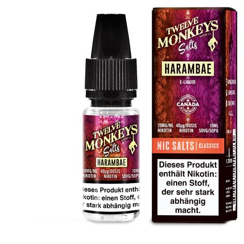 Twelve Monkeys HARAMBAE Nikotinsalz SALT NIC Liquid 20 mg / 10 ml