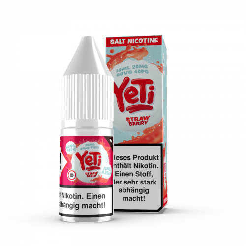 YETI STRAWBERRY Nikotinsalz SALT NIC Liquid 20 mg / 10 ml