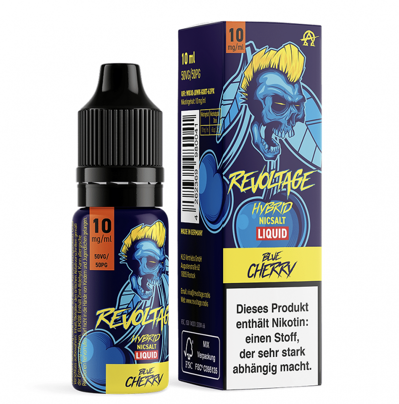 REVOLTAGE BLUE CHERRY Nikotinsalz SALT NIC Liquid 10 mg / 10 ml