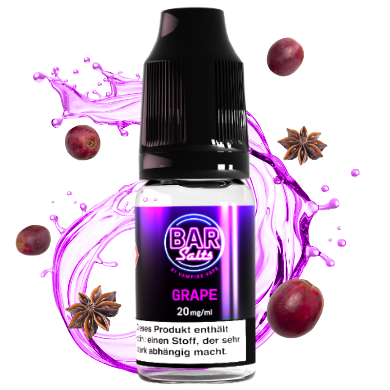 Vampire Vape Bar Salts GRAPE Nikotinsalz Liquid 20 mg / 10 ml