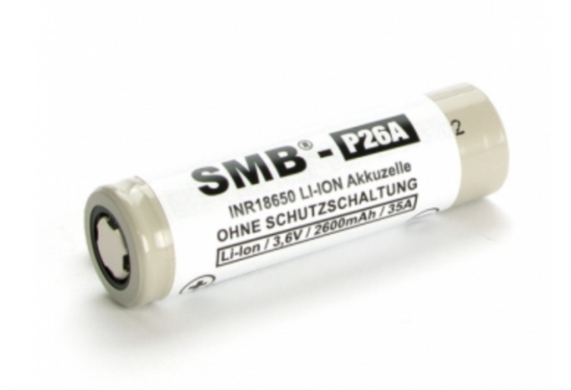 SMB Molicel INR 18650 P26A 2600mAh 35A 3,6 V