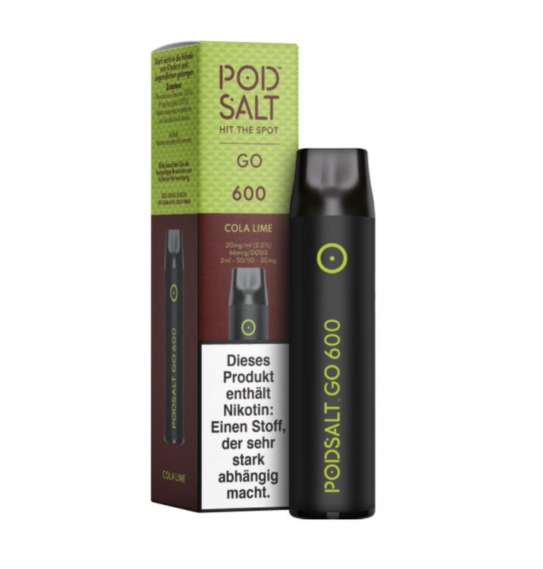 POD SALT GO 600 K POD System Nic Salt 2.0 ml / 20 mg COLA LIME