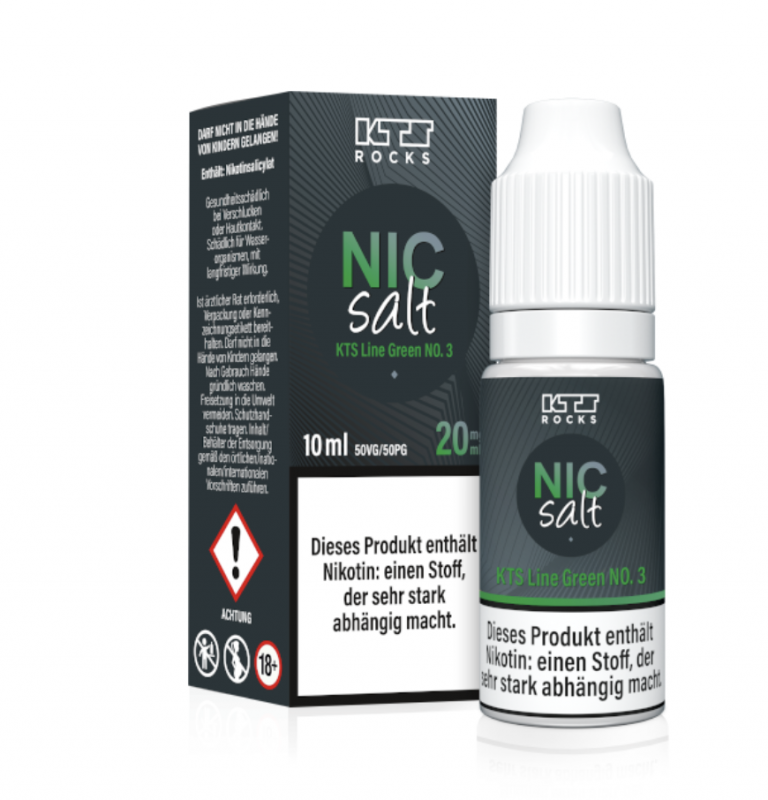 KTS LINE Green No.3 NIC SALT Nikotinsalz Liquid 20 mg / 10 ml