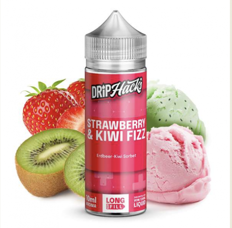 Drip Hacks STRAWBERRY & KIWI FIZZ Hack Shot Aroma Longfill 10 ml / 120 ml