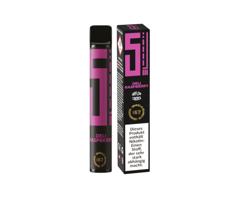 5EL DELI RASPBERRY NIKOTINFREI Disposable Einweg POD System E-Zigarette Vape Pen Nic Salt 2.0 ml / 0 mg