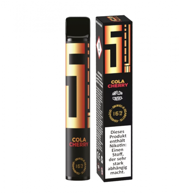 5EL COLA CHERRY NIKOTINFREI Disposable Einweg POD System E-Zigarette Vape Pen Nic Salt 2.0 ml / 0 mg