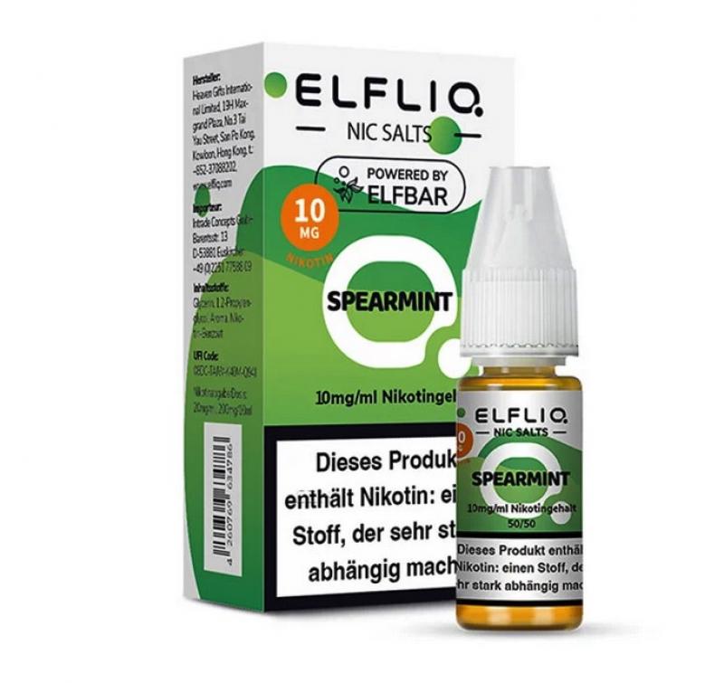 ELFBAR ELFLIQ SPEARMINT Nikotinsalz SALT NIC Liquid 10 mg / 10 ml