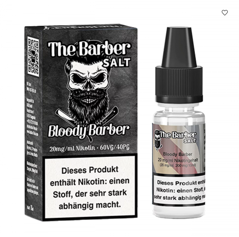Kapka`s Flava The Barber Bloody Barber Nikotinsalz Liquid 10 ml / 20 mg