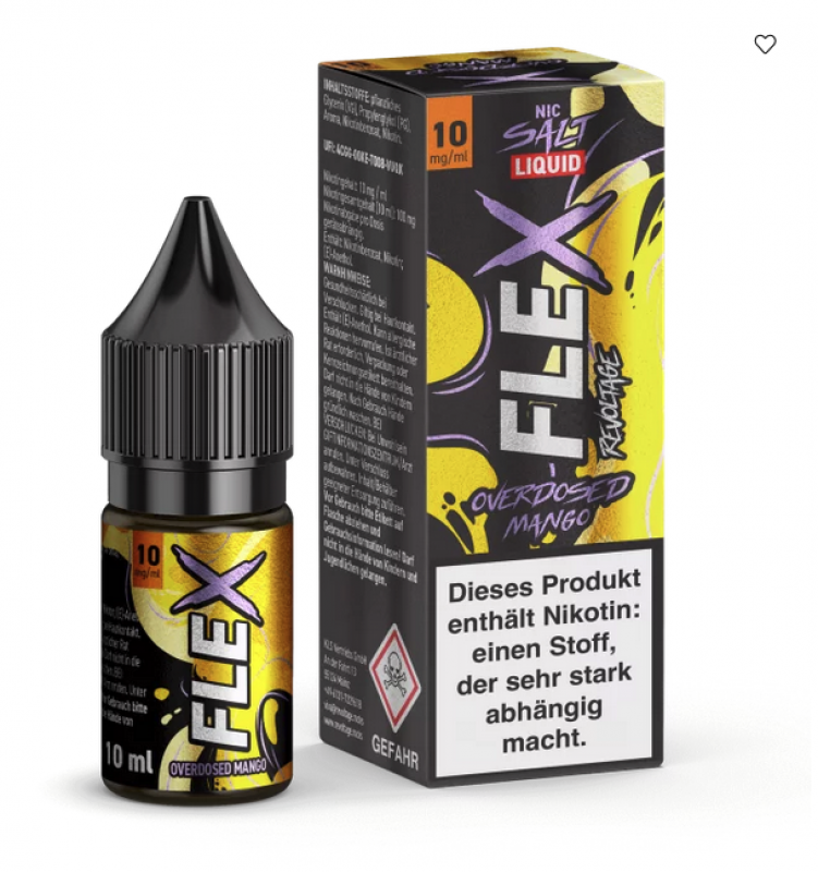 REVOLTAGE FLEX Overdosed Mango Nikotinsalz SALT NIC Liquid 10 mg / 10 ml