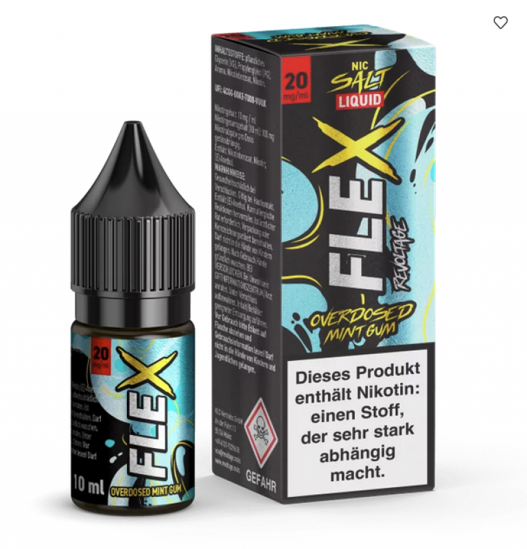 REVOLTAGE FLEX Overdosed Mint Gum Nikotinsalz SALT NIC Liquid 20 mg / 10 ml